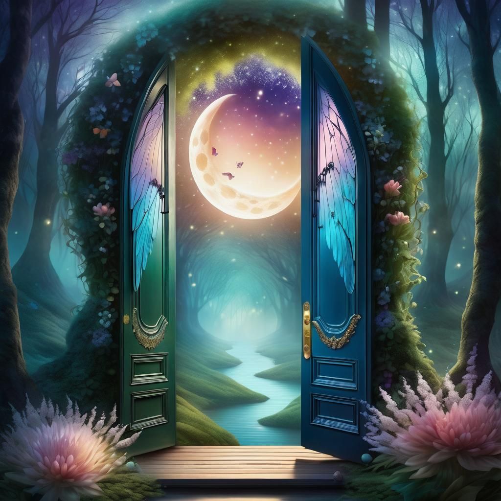 Enchanted Fairy Unlocks Fairyland Door by Moonlight