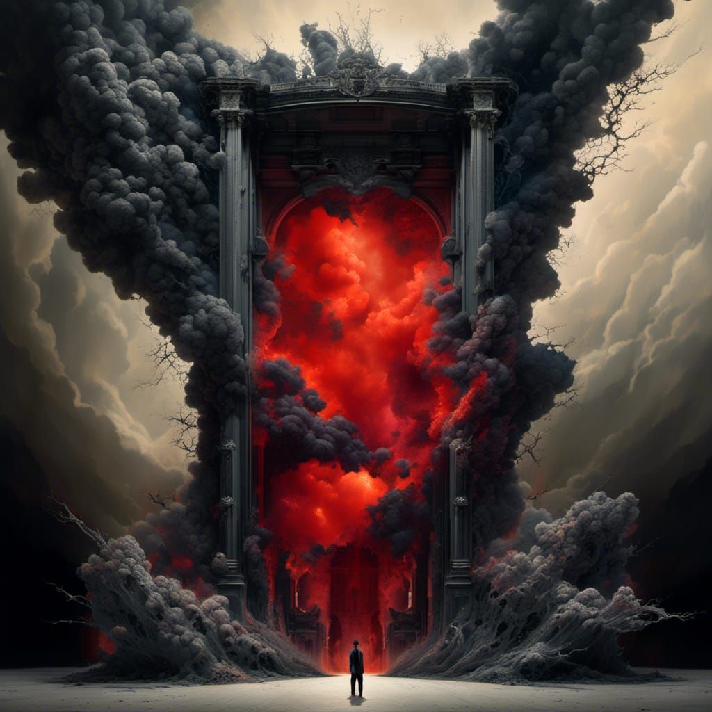 Black Smoke Twirls in Fibonacci Spiral