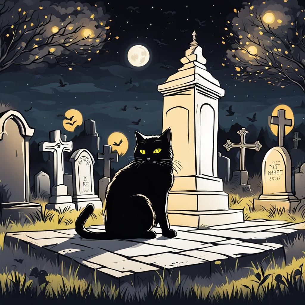 Black Cat's Nightly Cemetery Frolic