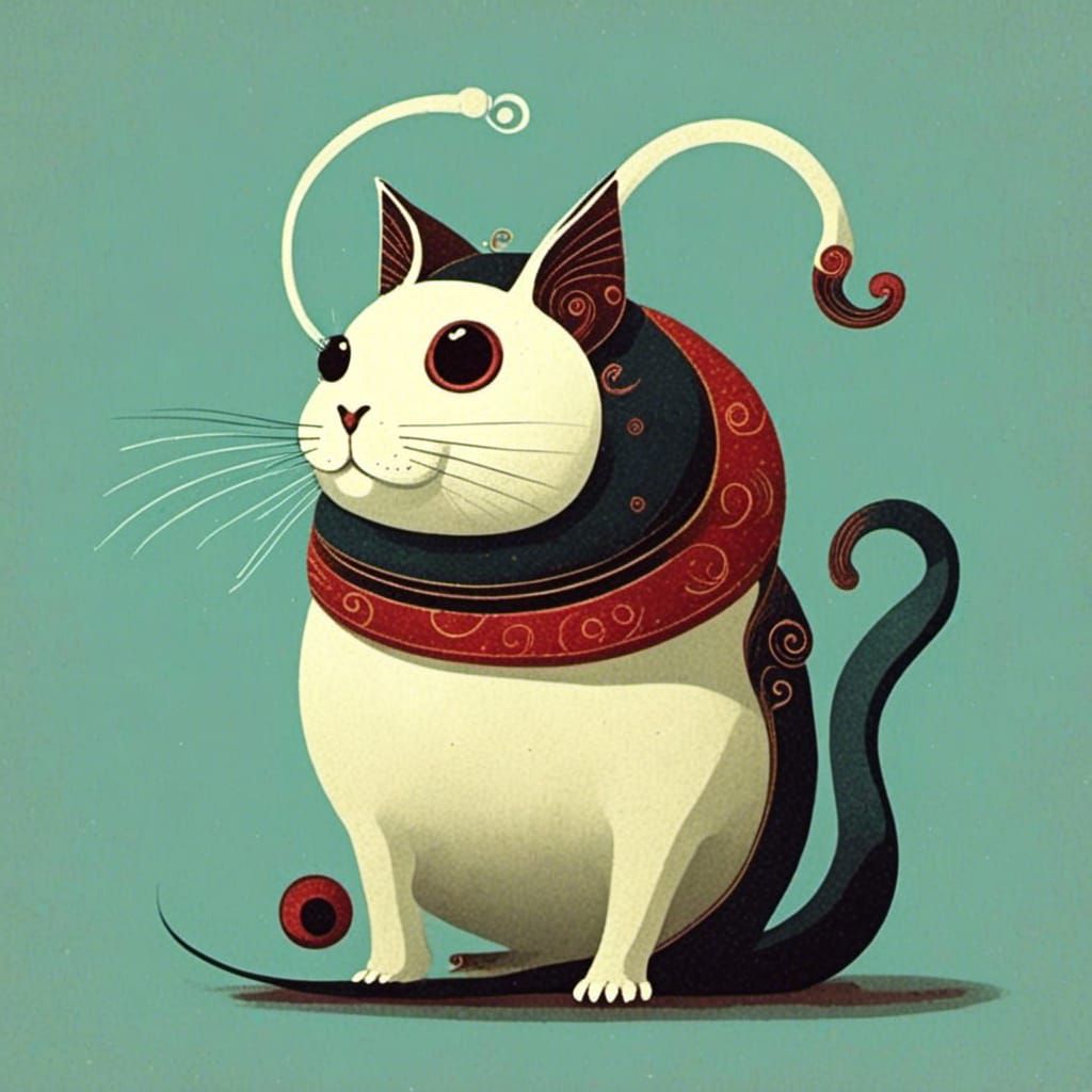 Cute Seal-Cat Robot Hybrid with Sharp Lines