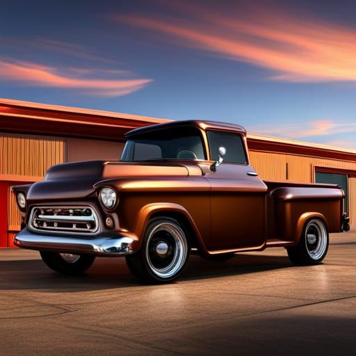1957 Chevy Truck in Root Beer Brown