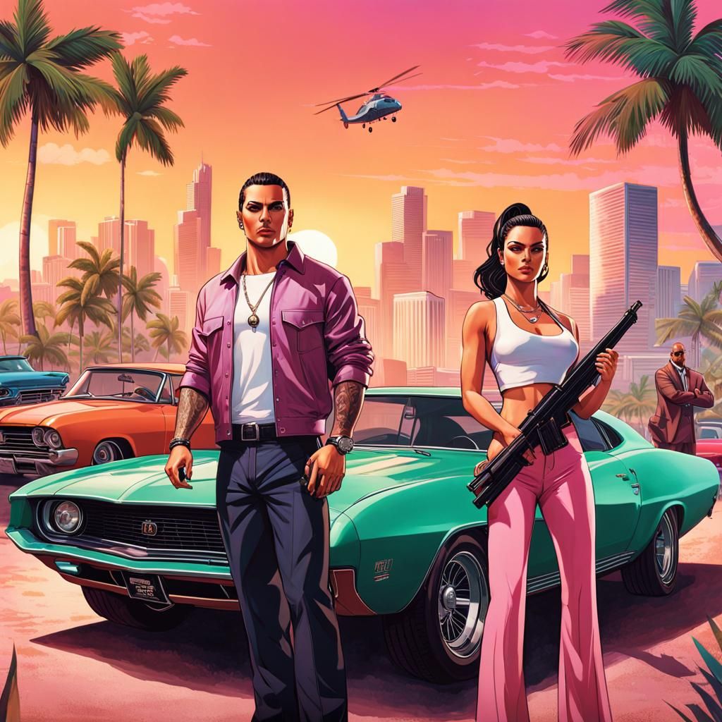 GTA 6 Game Cover Concept: Miami Vice