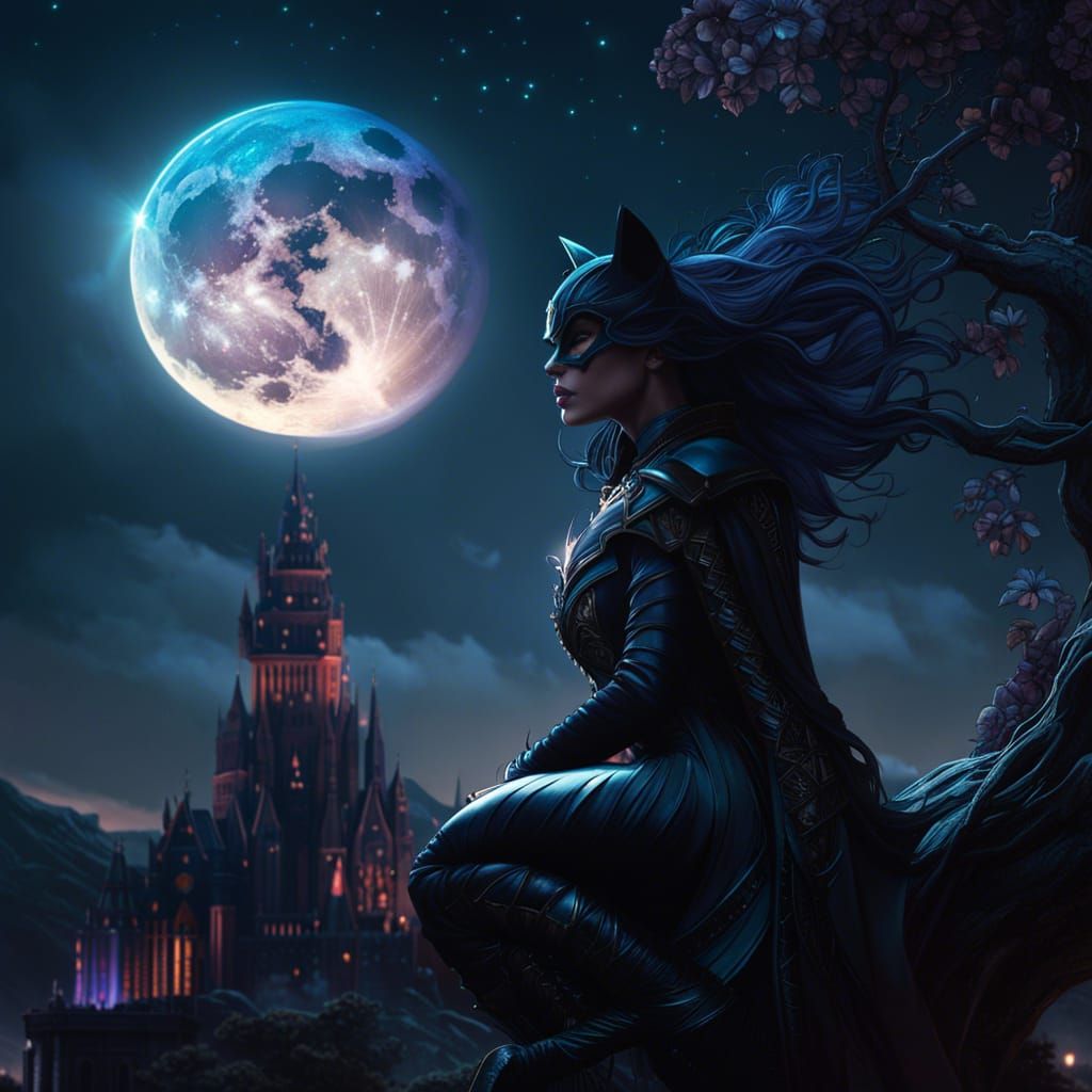 Mystical Cat Woman in Fantasycore Style