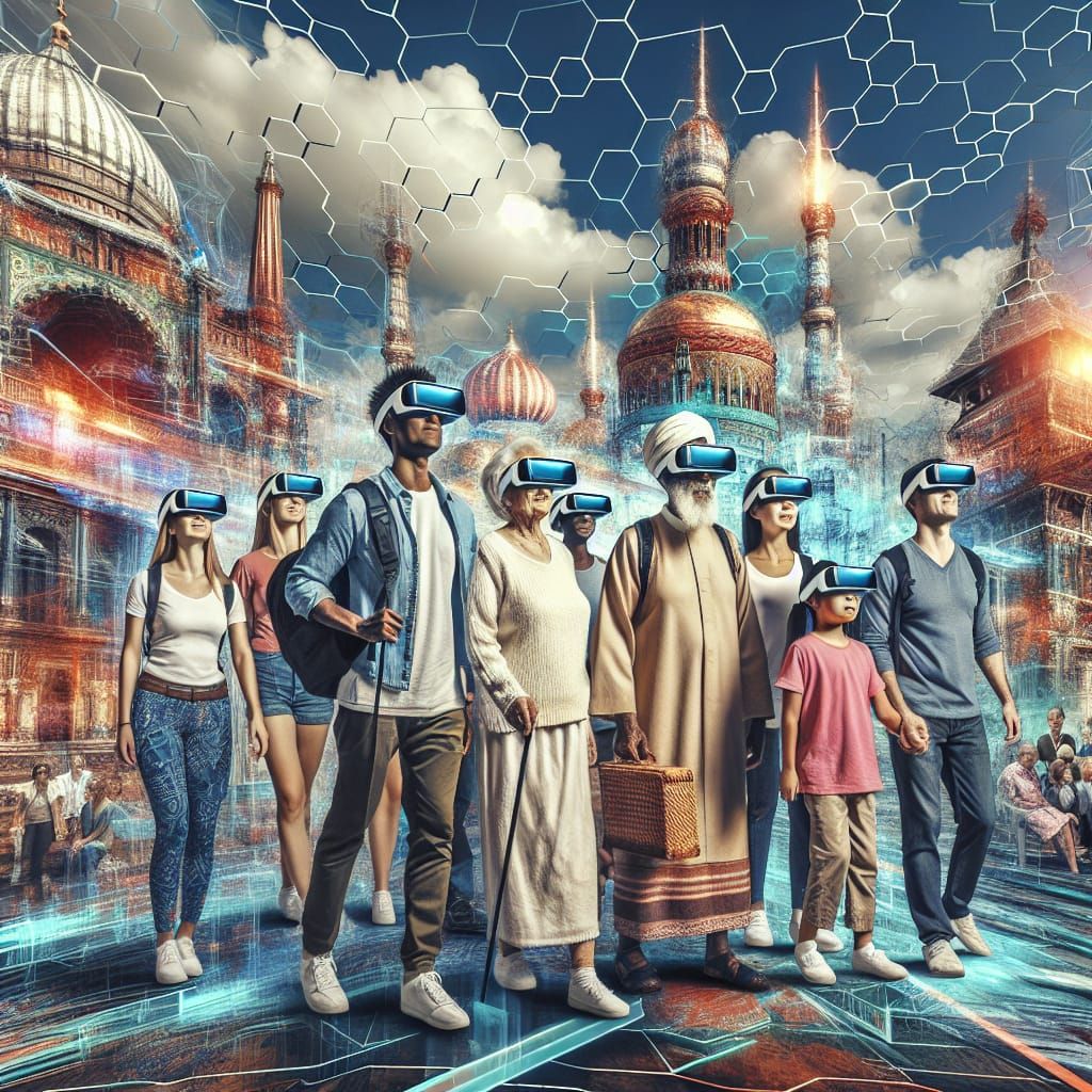 Artificial Reality Tourism with Augmented Reality