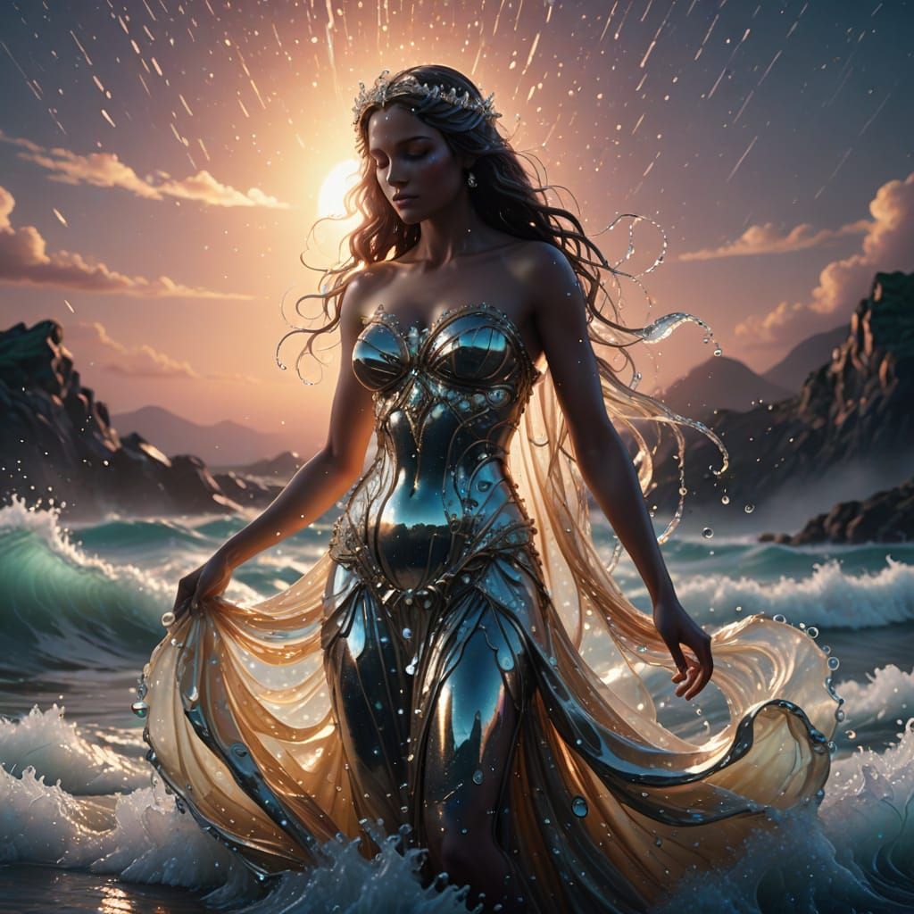 Aphrodite Emerges: Hyper-Detailed Fantasy Art
