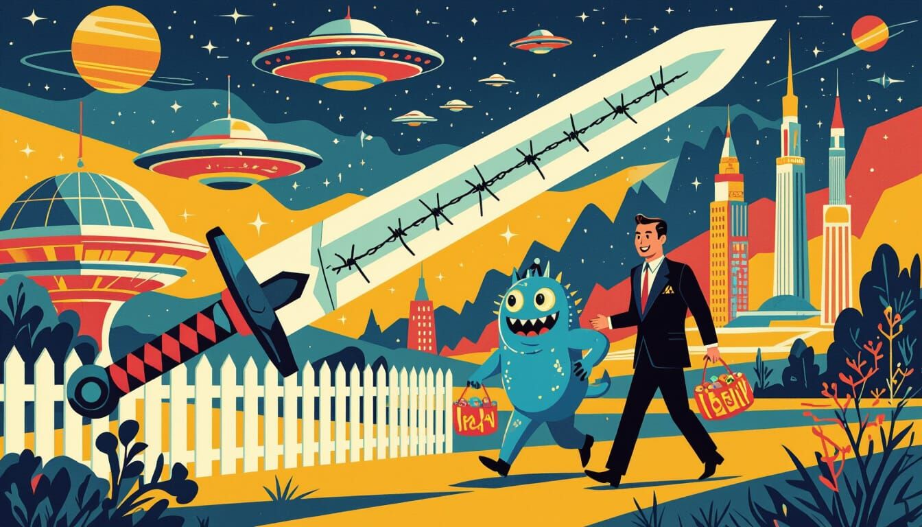 Retro Sci-Fi Adventure: Surreal Sword & Space City