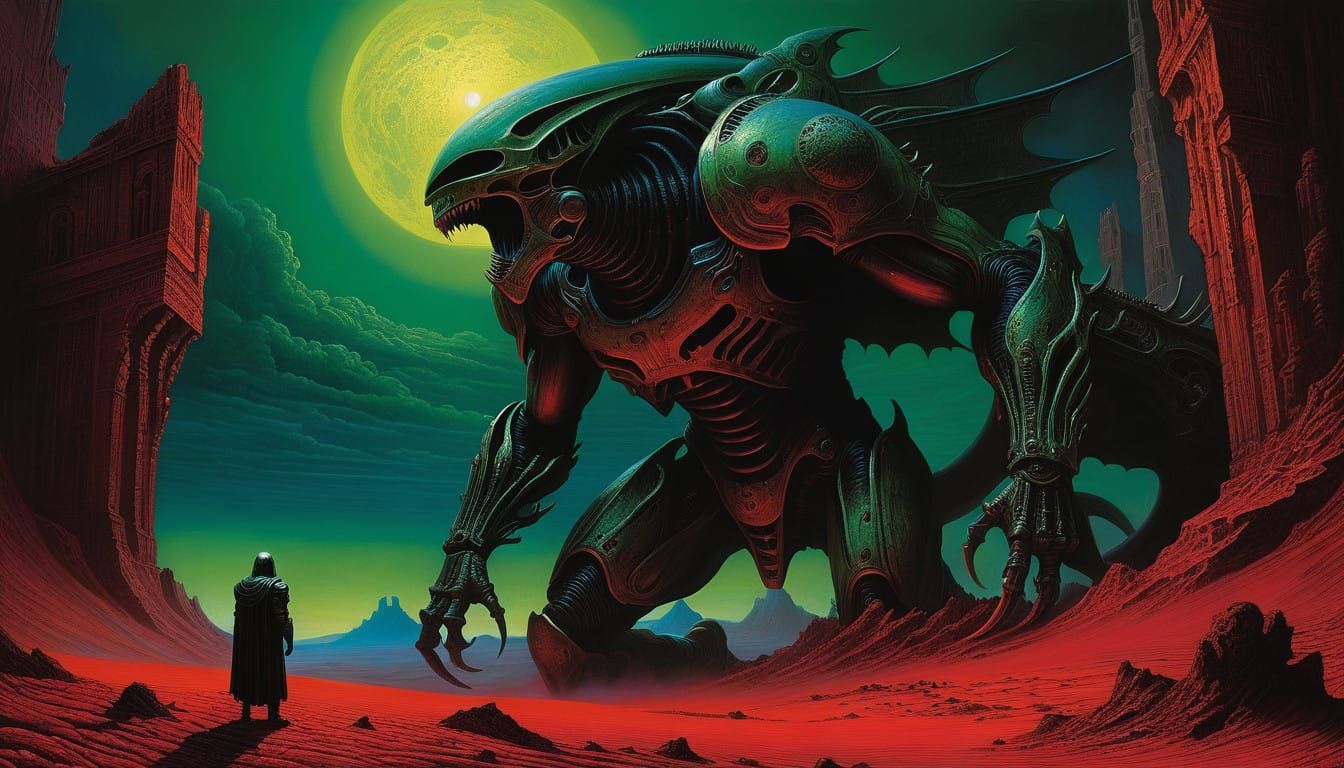 Demonic Horde on Mars in Triadic Color