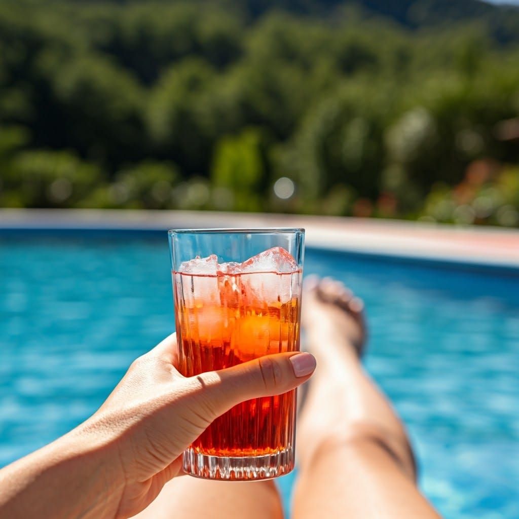 Serenity by the Lagoon in Vibrant Summer Colours