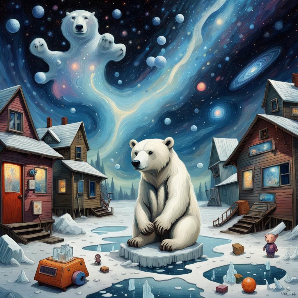 Digital Elf in Constellation, Surreal Art