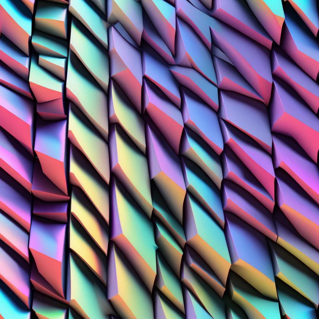 Iridescent 3D Optical Illusion with Shadows