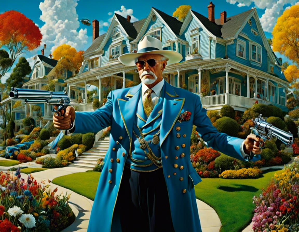 Angry Grandpa in Suburban Standoff