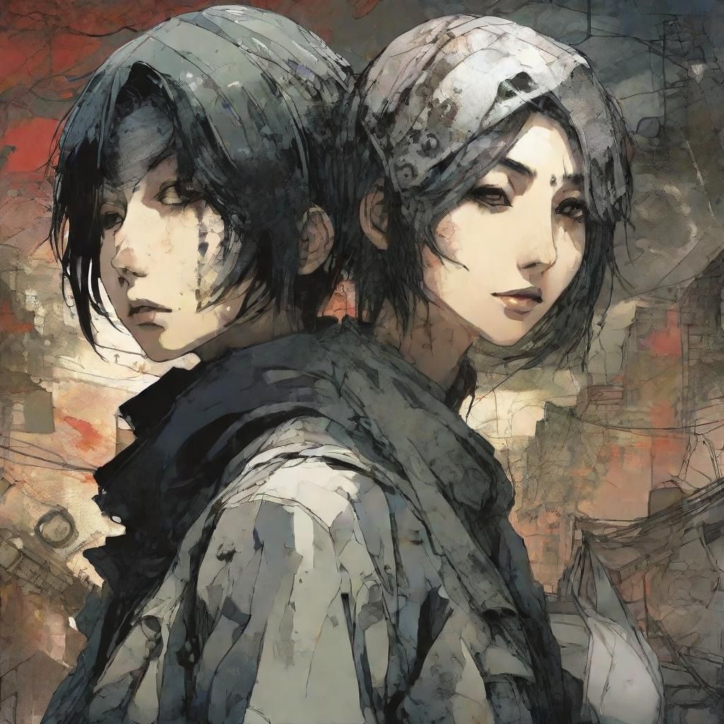 Art style of Kazuma Kaneko, Megami Tensei, surreal, abstract...