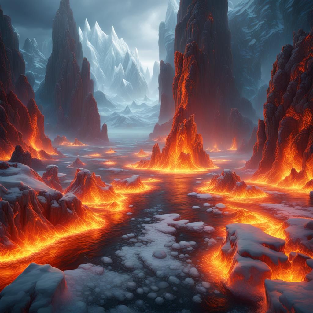 Ice in Flame: Fantasy Concept Art