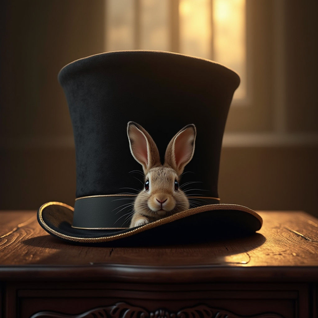 Bunny in Top Hat: Digital Matte Painting