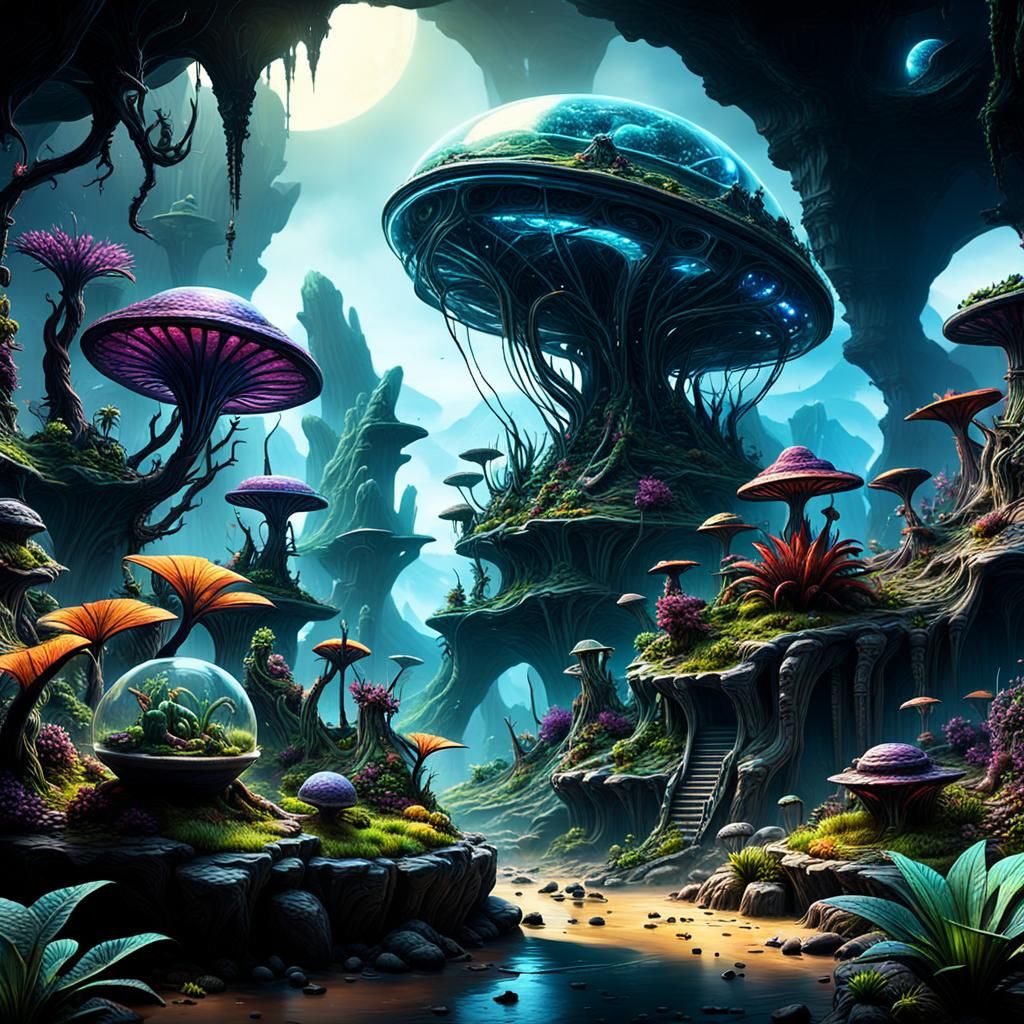 Alien Terrariums: Fantastical Matte Painting in Deep Color