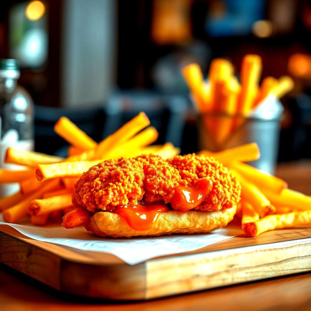 Fried Puppies as a Chicken Nugget in French Fries Style