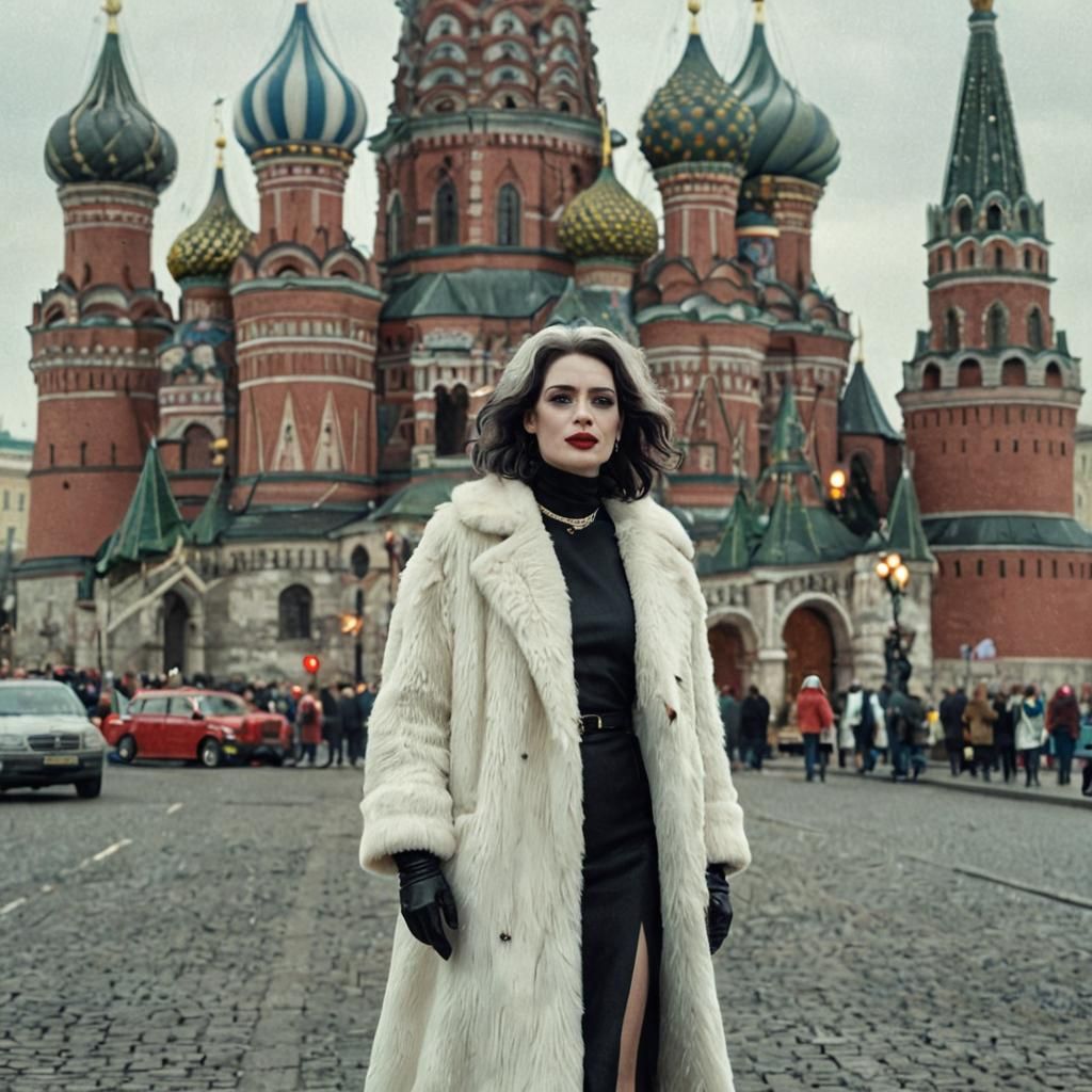Cruella de Vil in Moscow.