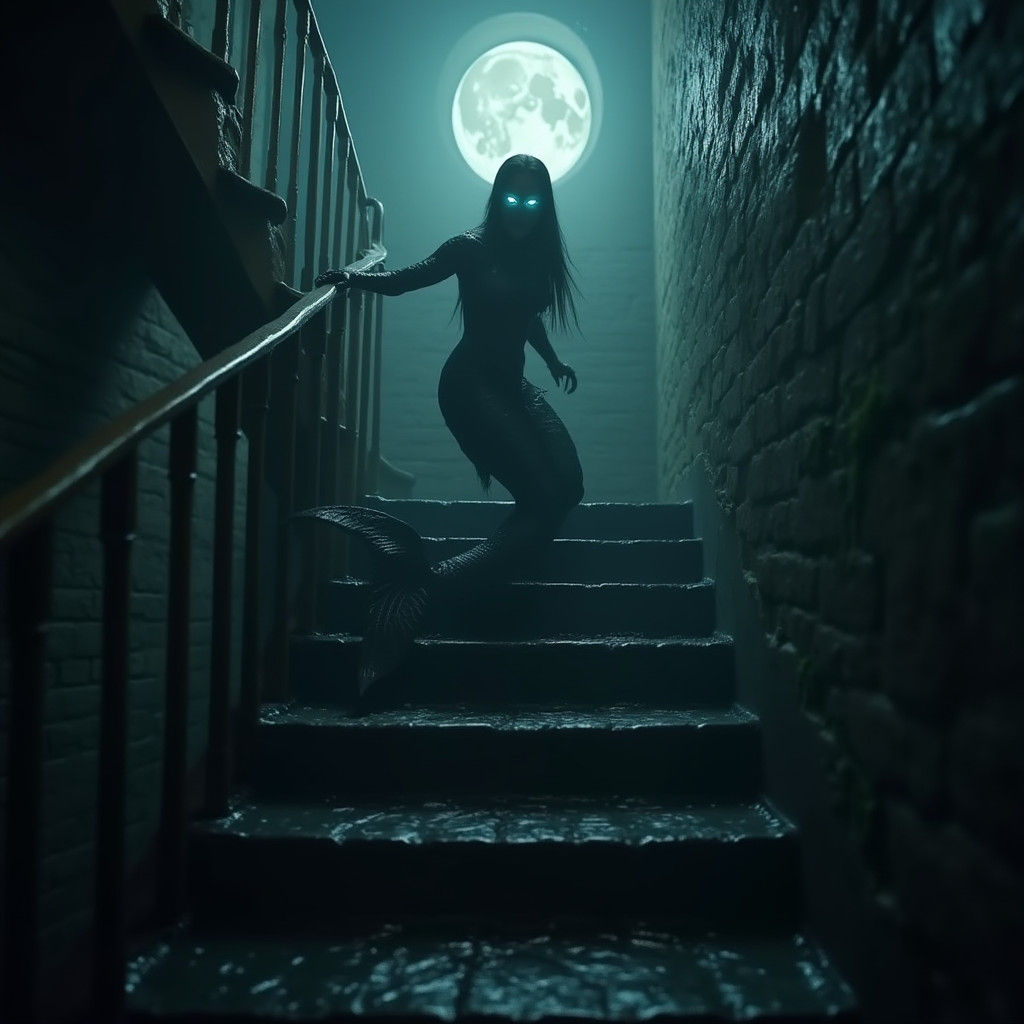 Siren Mermaid in Flooded Lighthouse: 3D Game Cinematic