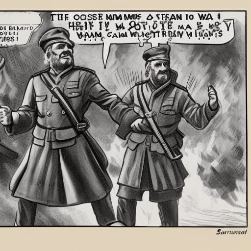 Political Rally Inspired by Soviet Art