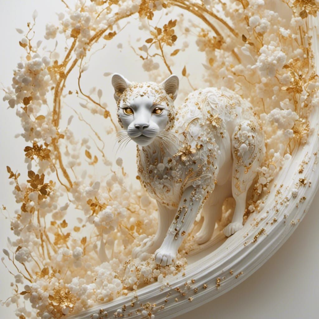 Hyperreal Black Puma with Detailed Eyes