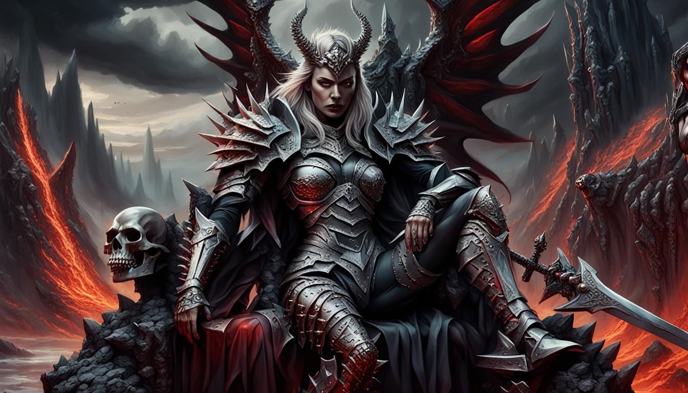 Lucifer's Embrace: A Dark Fantasy Close-Up