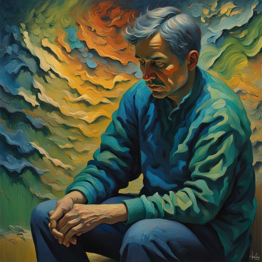 Vibrant Neo-Impressionist Study in Intimate Atmosphere