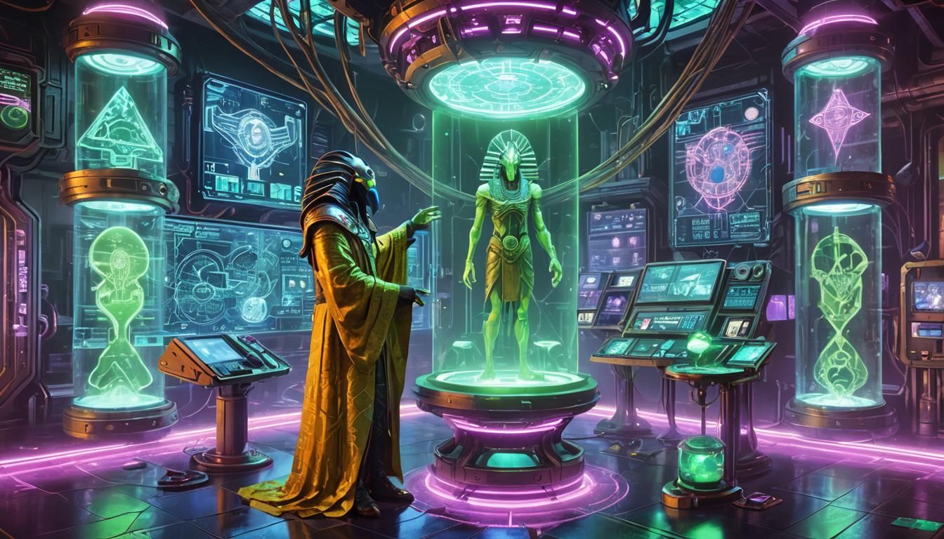 Cyberpunk Lab: Thoth and the Glowing Clone