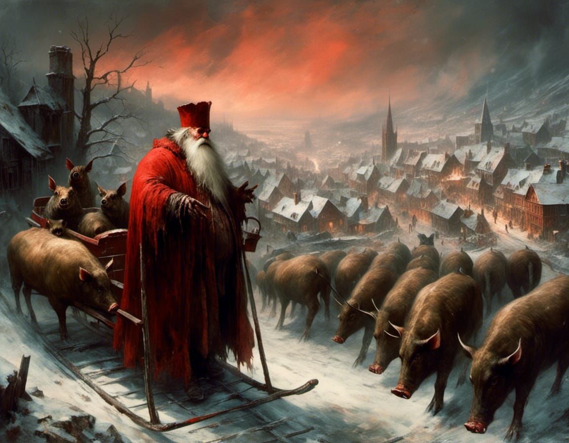 The Hogfather and His Hog Sleigh