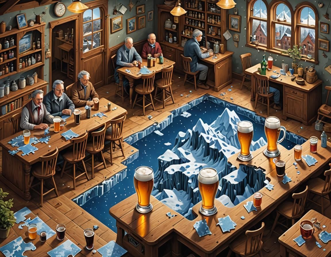Painting with puzzle_optical_illusions made by Rob_Gonsalves...