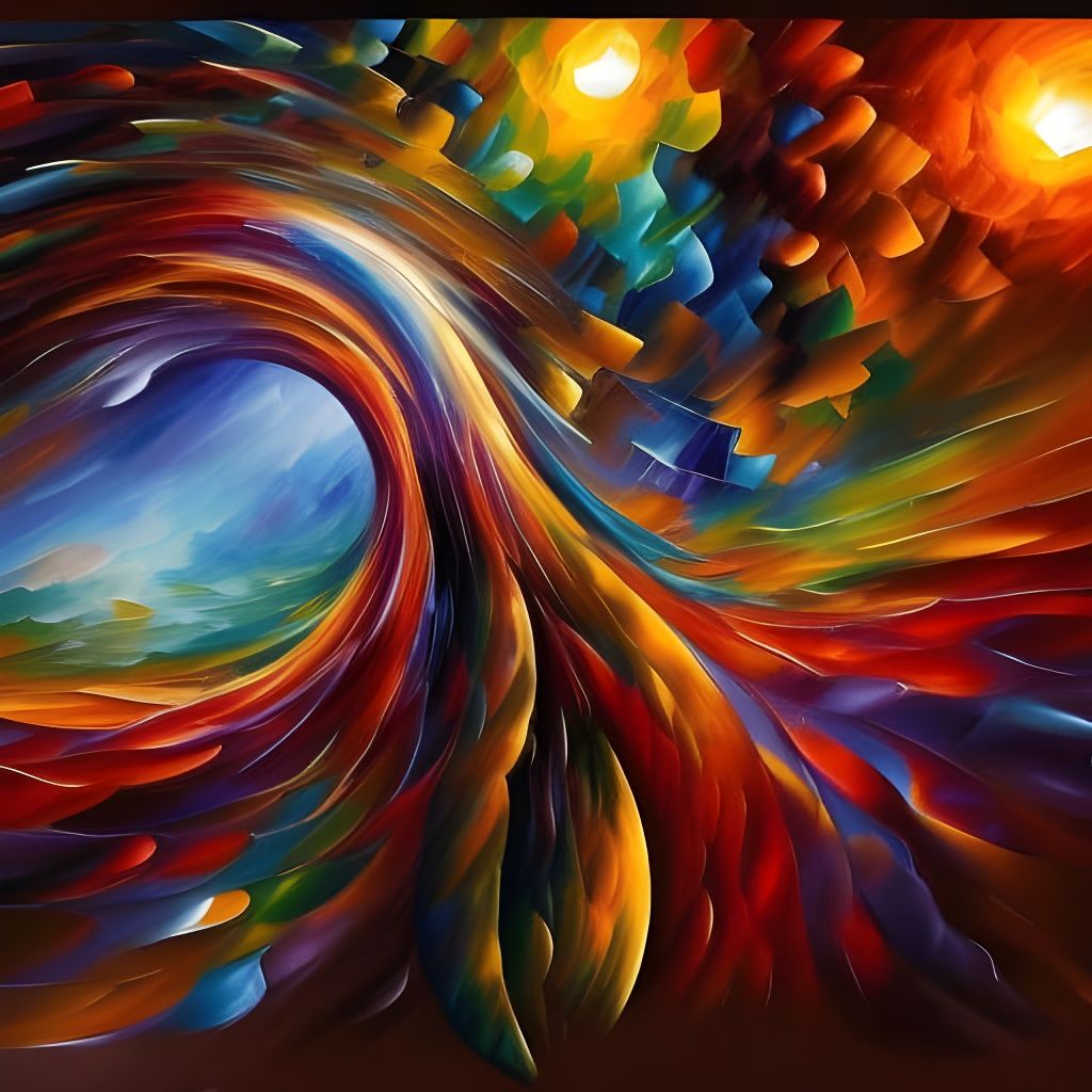 Psychedelic Dreamscape in Hyperrealistic Impasto Style