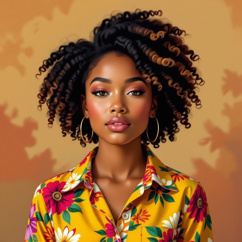 Vibrant Portrait of a Girl in Expressive Realism