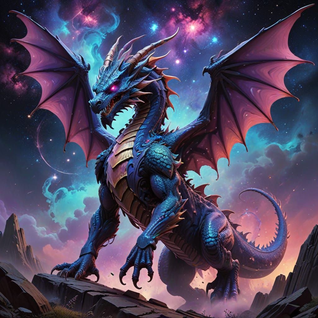 Galaxy Dragon Emperor Unleashes Cosmic Power
