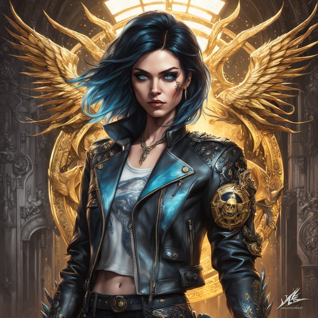 Hyperrealistic Concept Art of a Metal Maiden