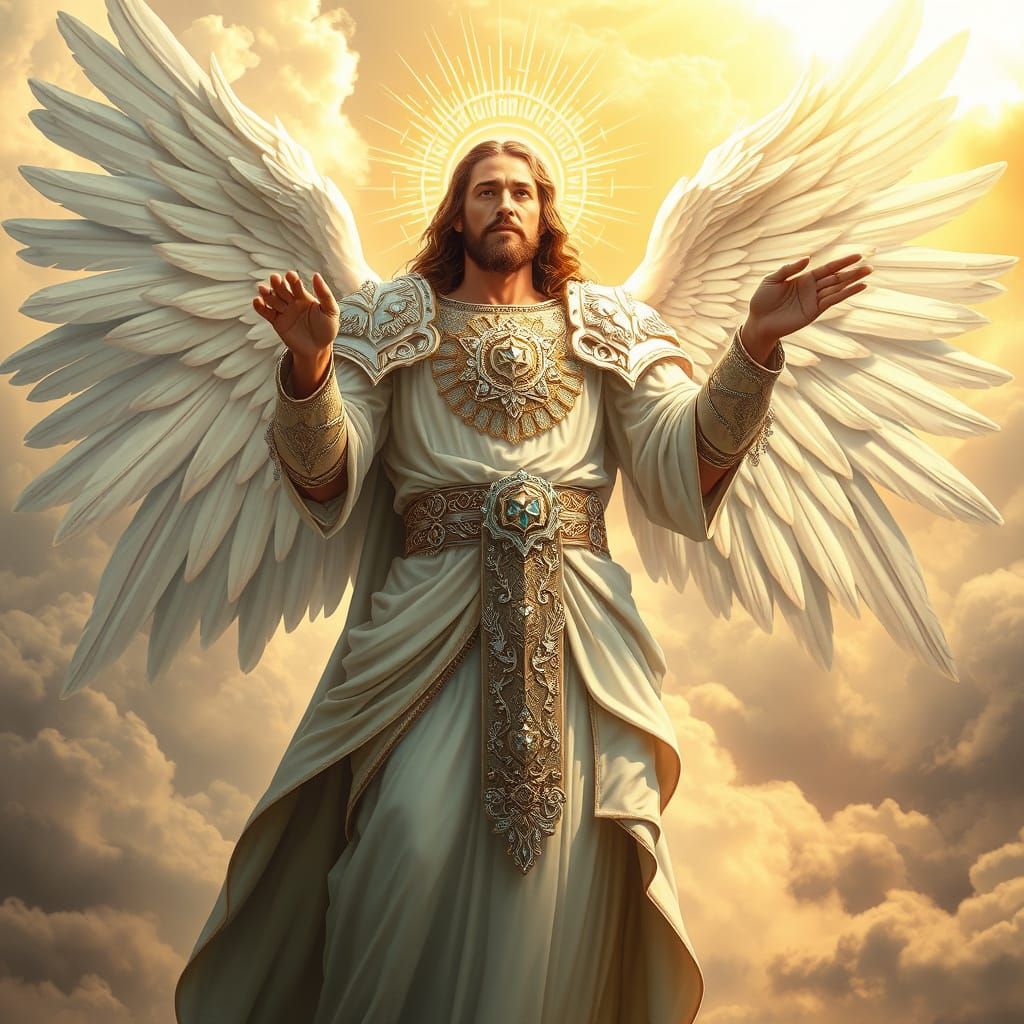 Radiant Jesus Christ in Divine Armor