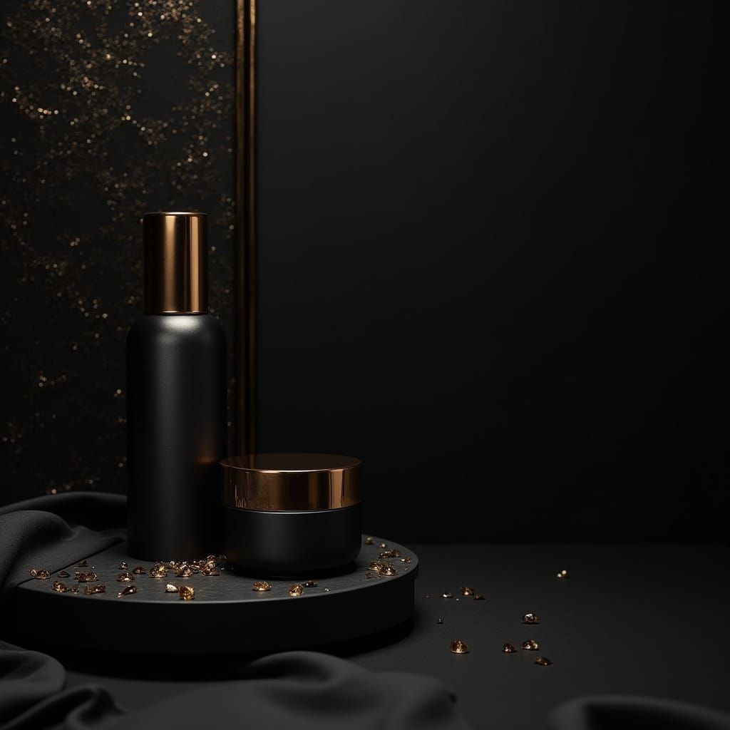 Elegant Luxury Background in Deep Black and Gold