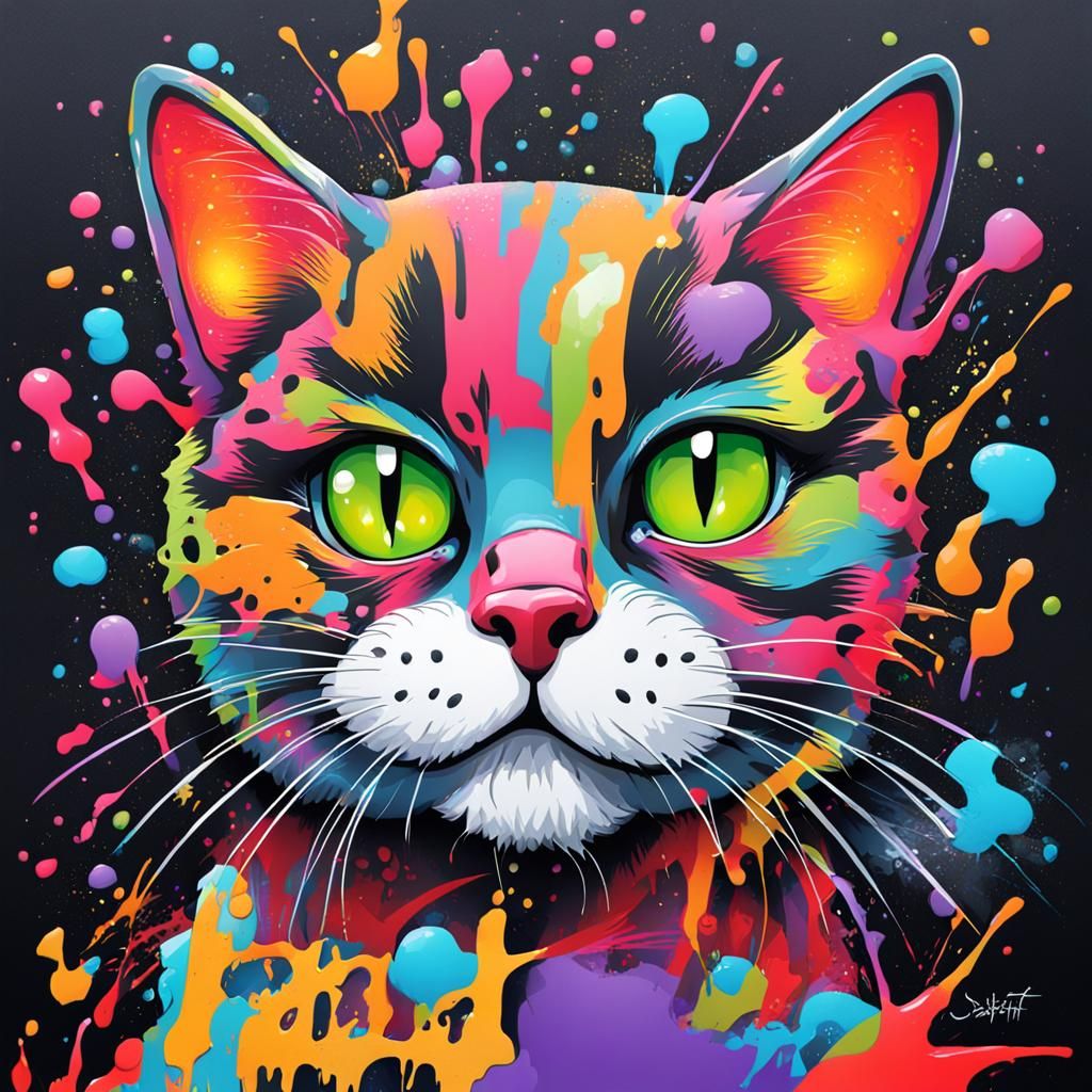 Colorful Graffiti Street Art in Splash Art Style