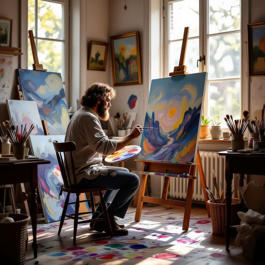 Artist's Studio in Soft Morning Light