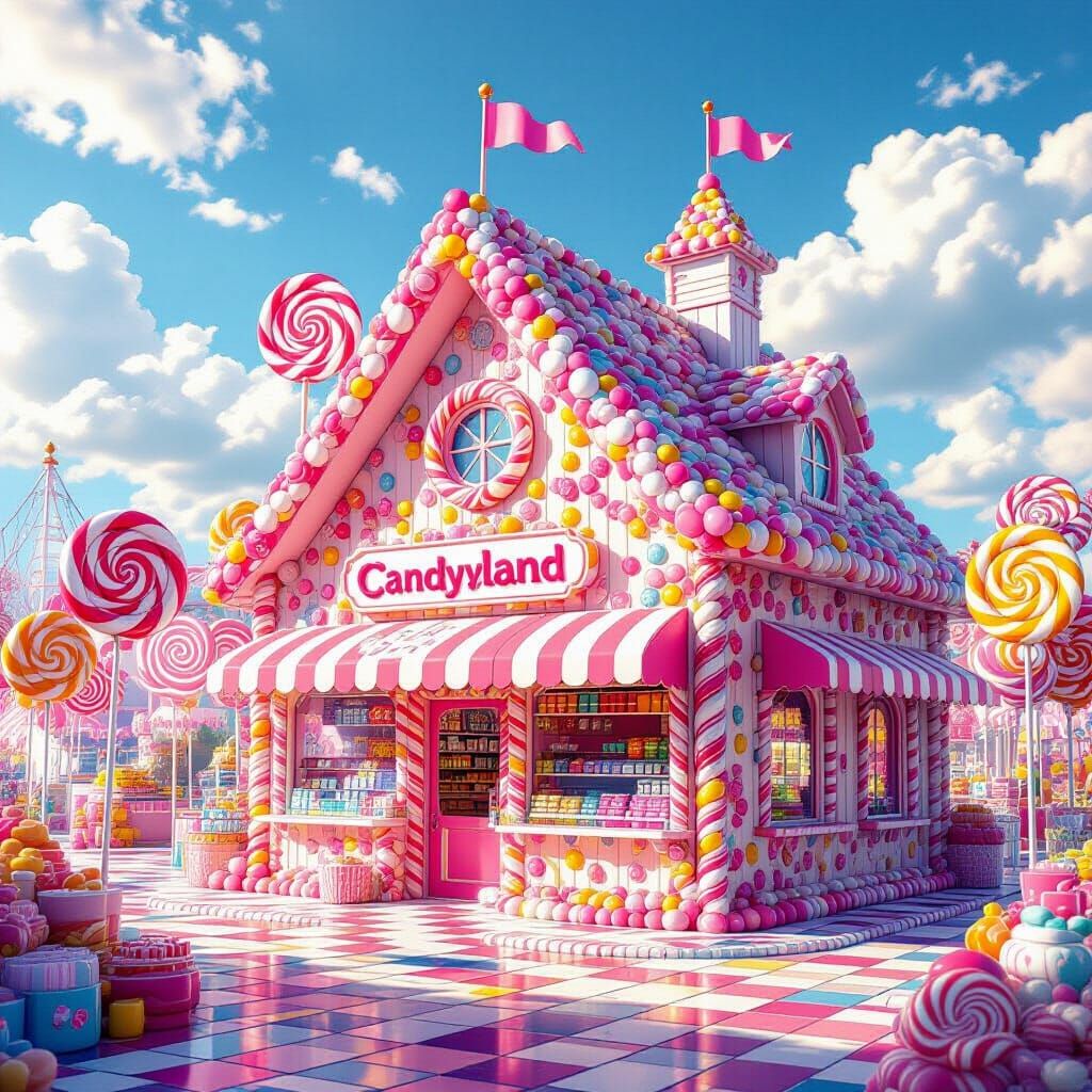 Candy Sweet Shop in Candyland Art Style