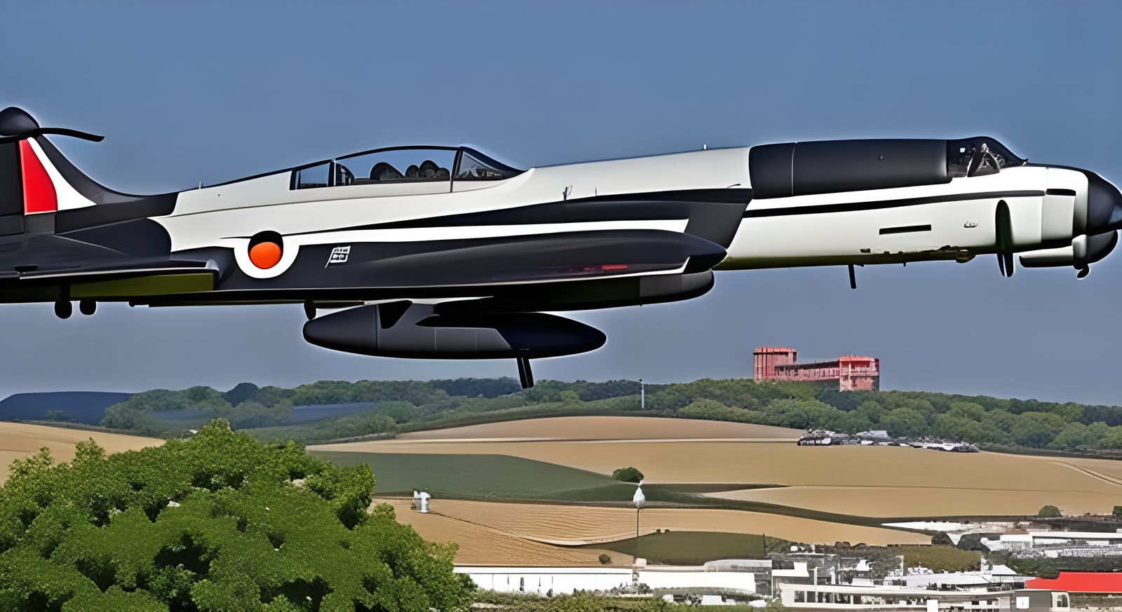 Bomber Planes Suspended in a Threatening Sky