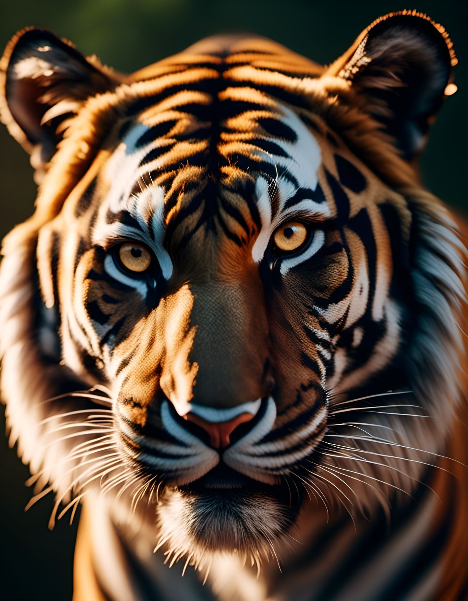 Tiger Portrait in Golden Hour, Wildlife Photography