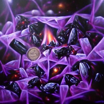 Dark Energy Crystal Mass: Oil Painting