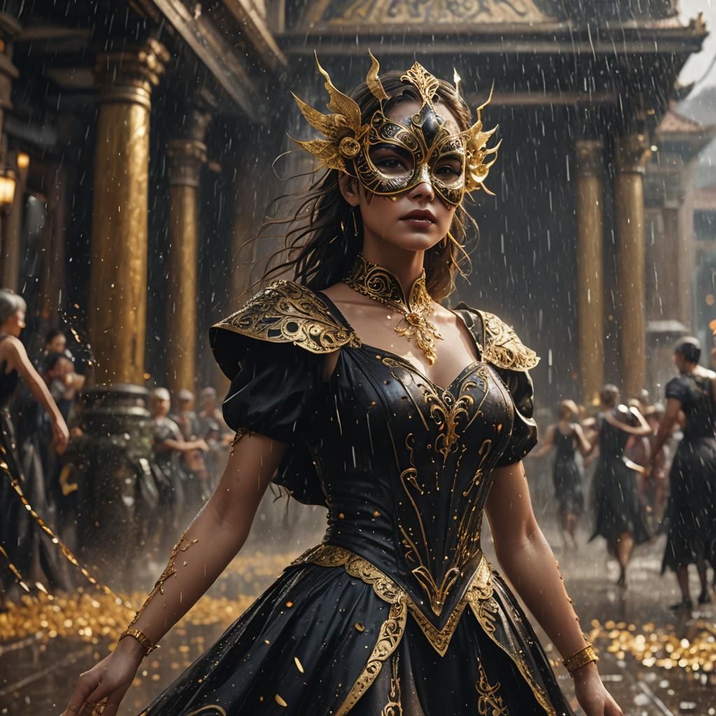 Masked Woman's Last Dance in the Rain