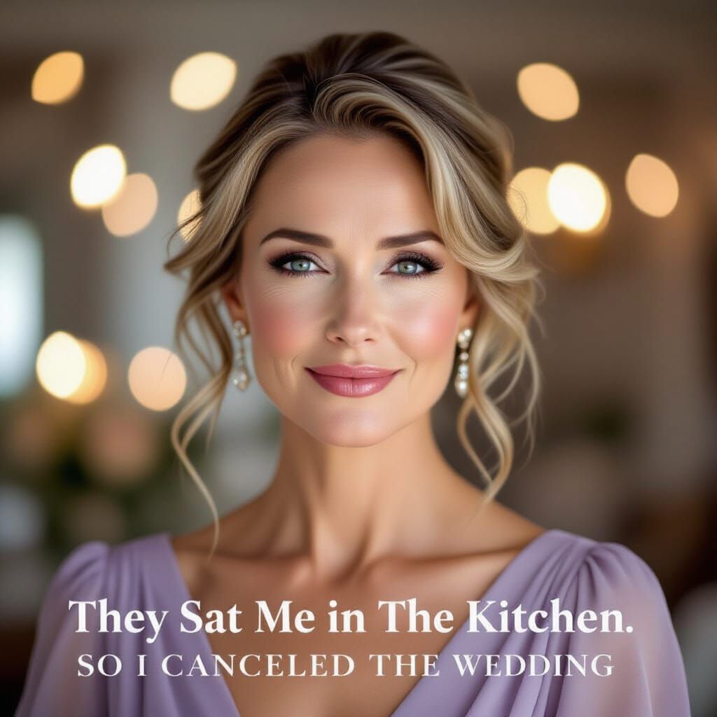 Elegant Woman's Emotional Portrait in Lavender Dress