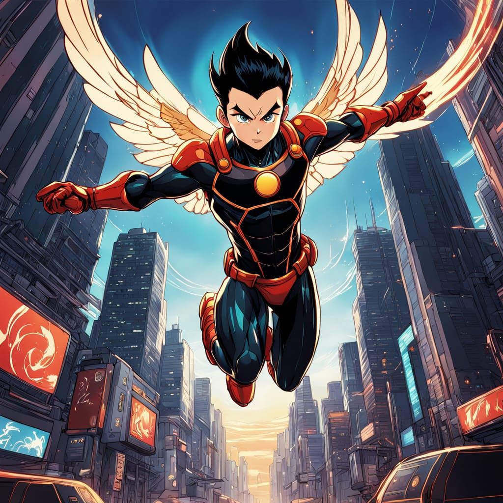 Astro Boy in Cinematic Anime Style