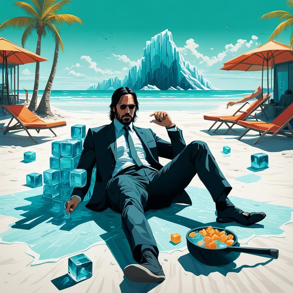 John Wick's Tropical Vacation: Abstract Art