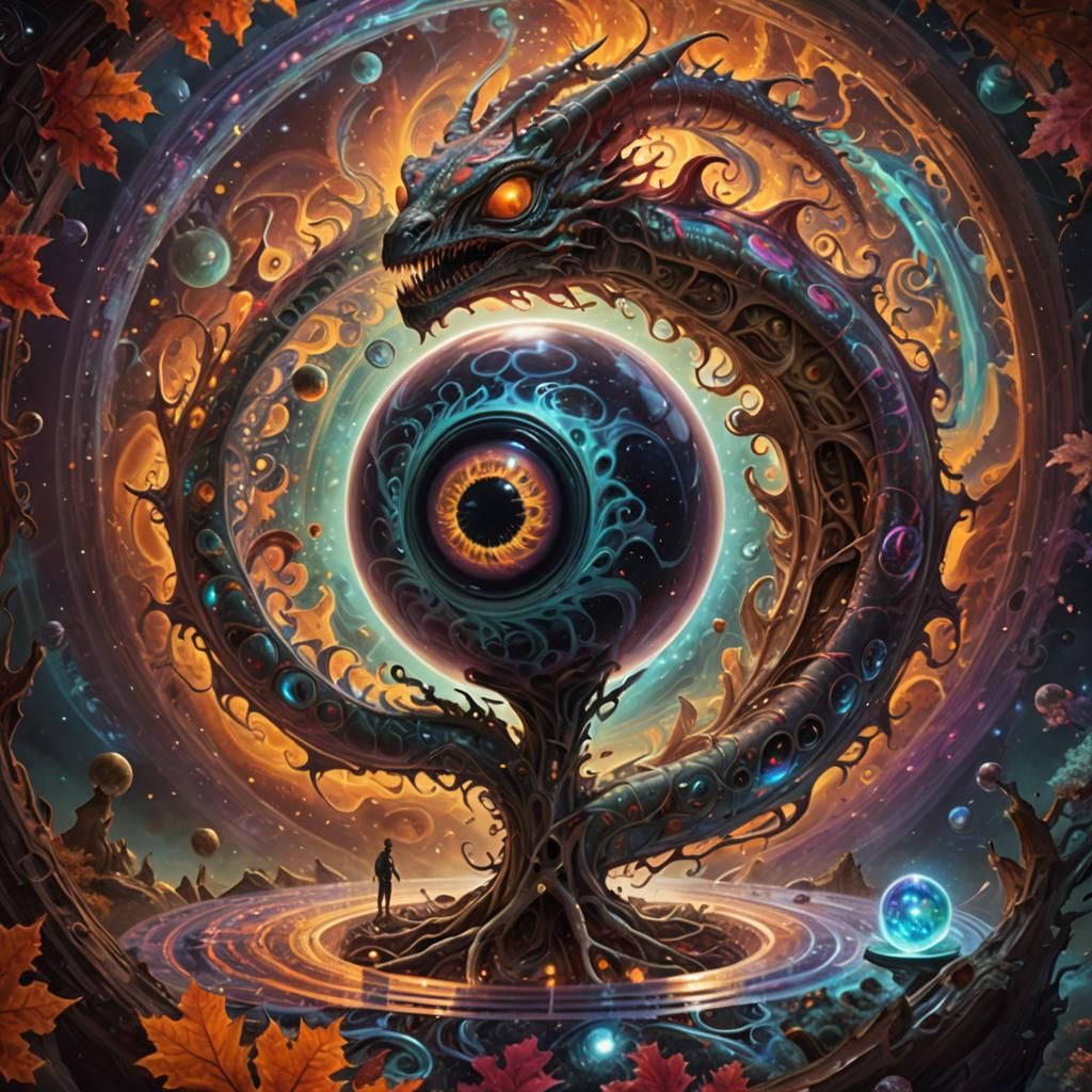 Alien Conversation with Holographic Universe in Surreal Styl...