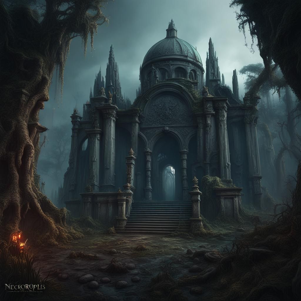 Morana's Necropolis Abyss: Dark Fantasy Concept Art