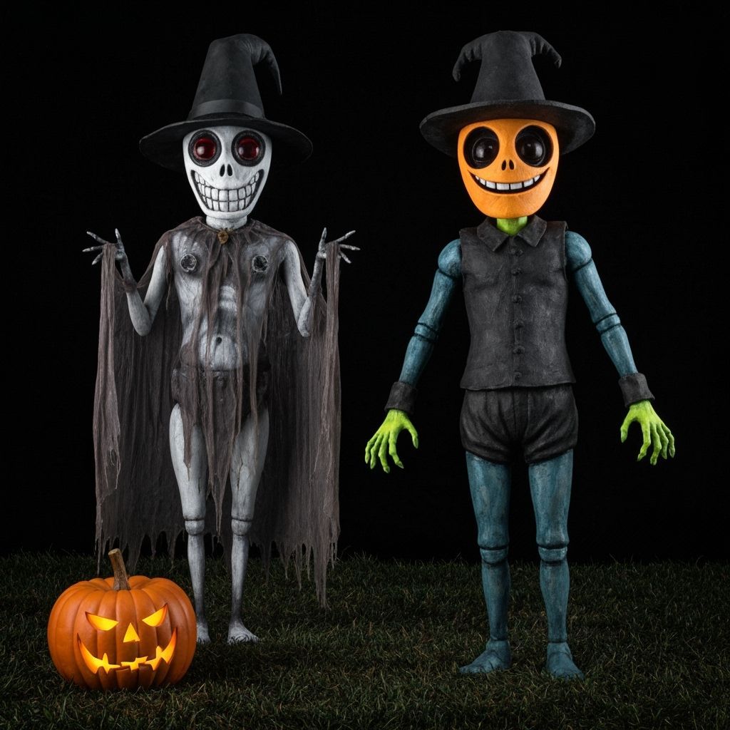 Spooky Halloween Animatronics Displayed in Store