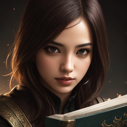 Hyperrealistic Book in Splash Art Style