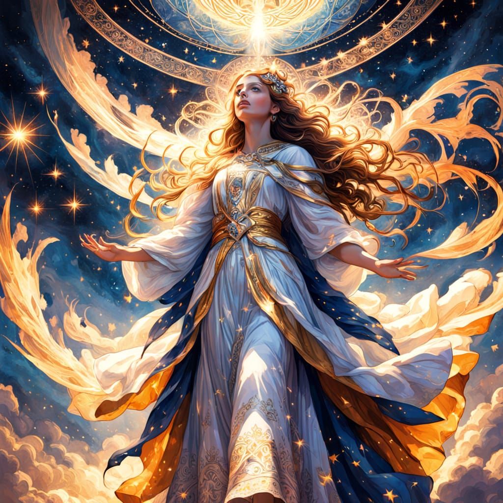 Biblical Woman Descends in Divine Power